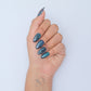 Blue Cat Eye Press On Nails