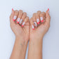 Bride & Groom with Red French Press On Nails