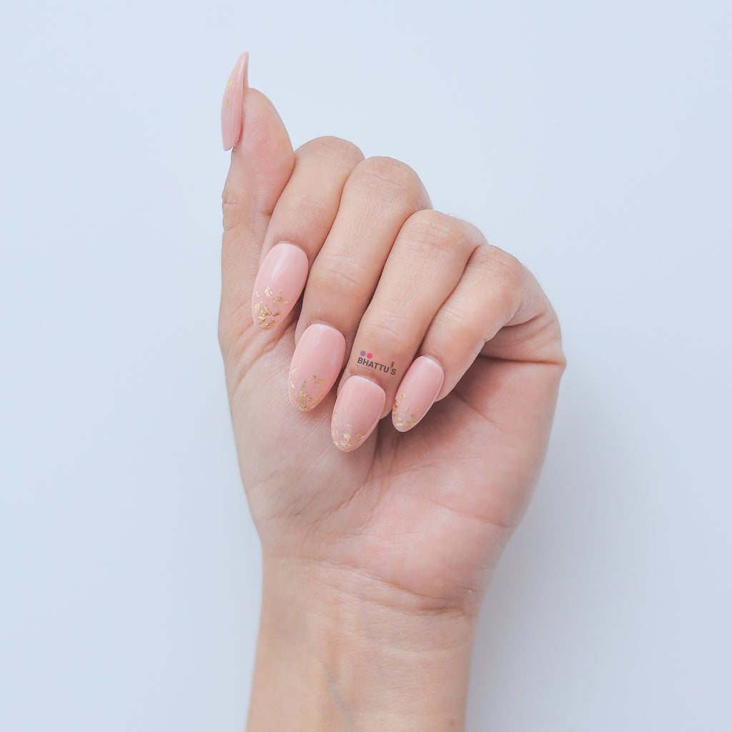 Golden Foil Ombre Press On Nails